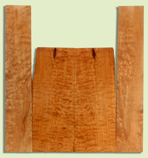 Maple Ukulele B&S set, Baritone or Tenor, Quilt Figure, 2 panels, each  0.18" x 6.25" x 16" and 2 sides  0.18" x 4" x 22.5"  S2S 