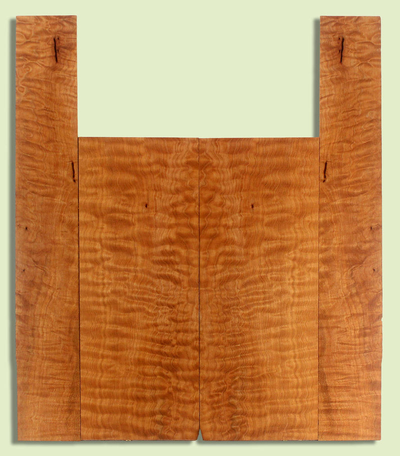 Maple Ukulele B&S set, Baritone or Tenor, Quilt Figure, 2 panels, each  0.18" x 6.25" x 16.5" and 2 sides  0.18" x 3.5" x 23"  S2S