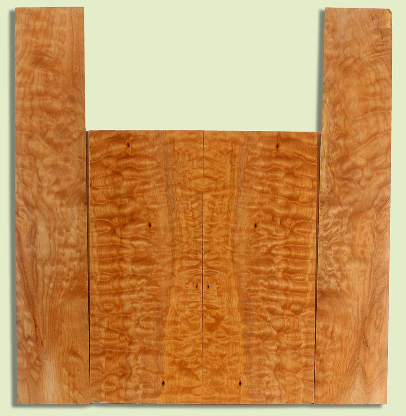 Maple Ukulele B&S set, Baritone or Tenor, Quilt Figure, 2 panels, each  0.18" x 6.25" x 15.625" and 2 sides  0.18" x 4" x 22.5"  S2S
