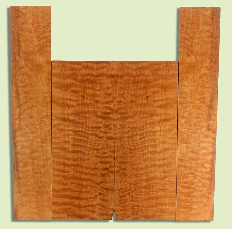 Maple Ukulele B&S set, Baritone or Tenor, Quilt Figure, 2 panels, each  0.18" x 6.375" x 16.5" and 2 sides  0.18" x 4" x 22"  S2S