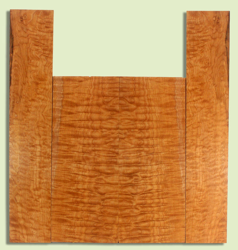 Maple Ukulele B&S set, Baritone or Tenor, Quilt Figure, 2 panels, each  0.18" x 6.5" x 16.5" and 2 sides  0.18" x 4" x 23"  S2S