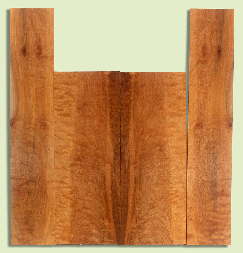 Maple Ukulele B&S set, Baritone or Tenor, Quilt Figure, 2 panels, each  0.18" x 6.25" x 17" and 2 sides  0.18" x 4.25" x 23"  S2S