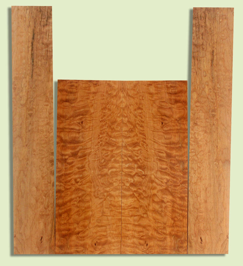 Maple Ukulele B&S set, Baritone or Tenor, Quilt Figure, 2 panels, each  0.18" x 5.875" x 16" and 2 sides  0.18" x 3.75" x 22.5"  S2S