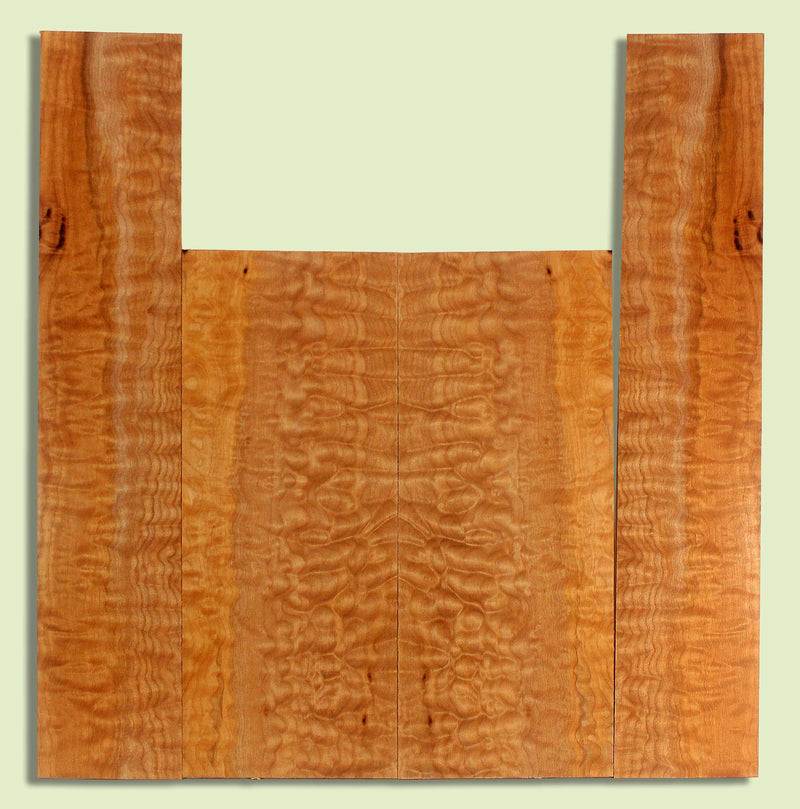 Maple Ukulele B&S set, Baritone or Tenor, Quilt Figure, 2 panels, each  0.18" x 6.375" x 15.75" and 2 sides  0.18" x 4.25" x 22"  S2S