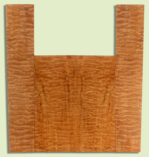 Maple Ukulele B&S set, Baritone or Tenor, Quilt Figure, 2 panels, each  0.18" x 6.25" x 15.25" and 2 sides  0.18" x 4" x 23"  S2S