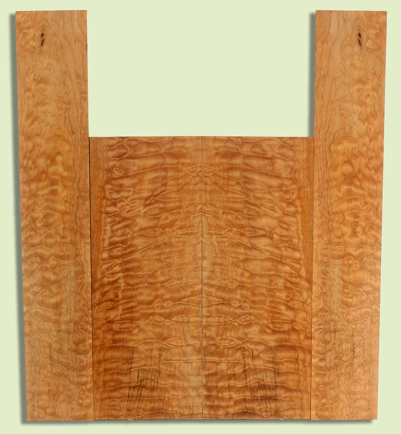 Maple Ukulele B&S set, Baritone or Tenor, Quilt Figure, 2 panels, each  0.18" x 6." x 15.75" and 2 sides  0.18" x 3.75" x 22.5"  S2S