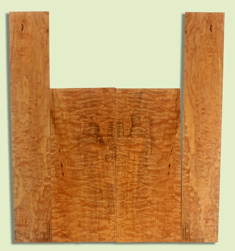 Maple Ukulele B&S set, Baritone or Tenor, Quilt Figure, 2 panels, each  0.18" x 6.25" x 15.25" and 2 sides  0.18" x 3.25" x 22.25"  S2S