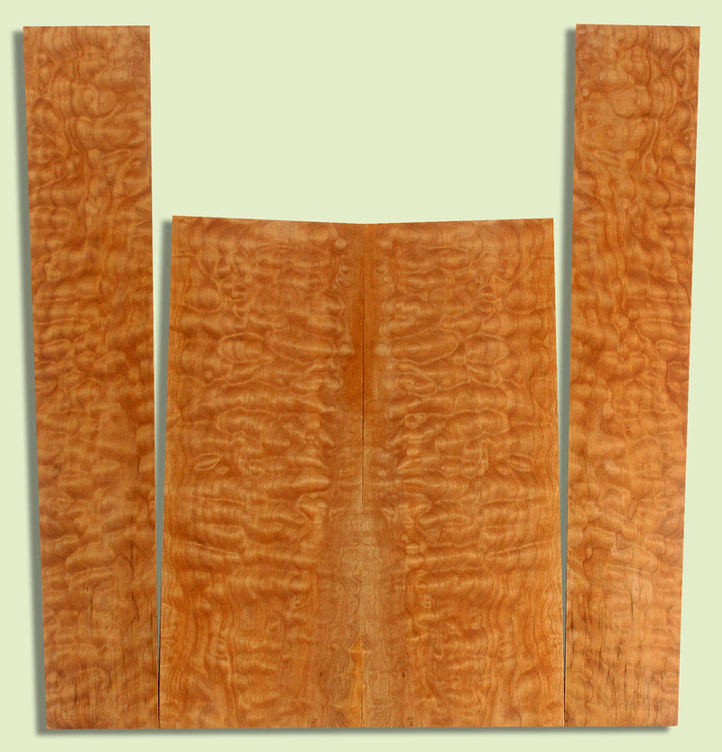 Maple Ukulele B&S set, Baritone or Tenor, Quilt Figure, 2 panels, each  0.18" x 6." x 15.75" and 2 sides  0.18" x 3.5" x 21.5"  S2S