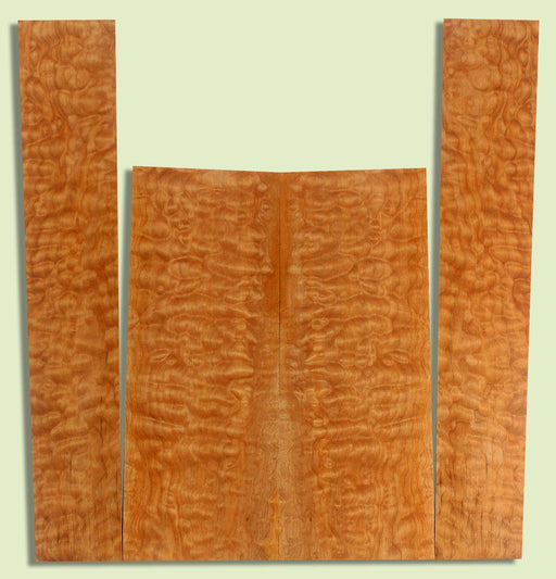 Maple Ukulele B&S set, Baritone or Tenor, Quilt Figure, 2 panels, each  0.18" x 6." x 15.75" and 2 sides  0.18" x 3.5" x 21.5"  S2S