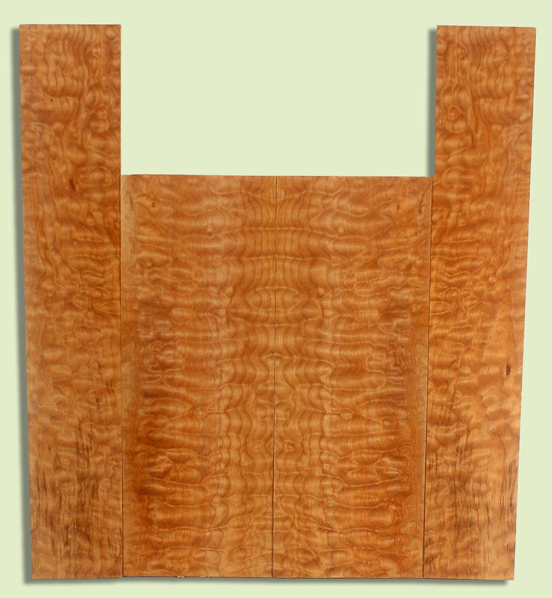 Maple Ukulele B&S set, Baritone or Tenor, Quilt Figure, 2 panels, each  0.18" x 5.875" x 15.75" and 2 sides  0.18" x 3.625" x 21.5"  S2S