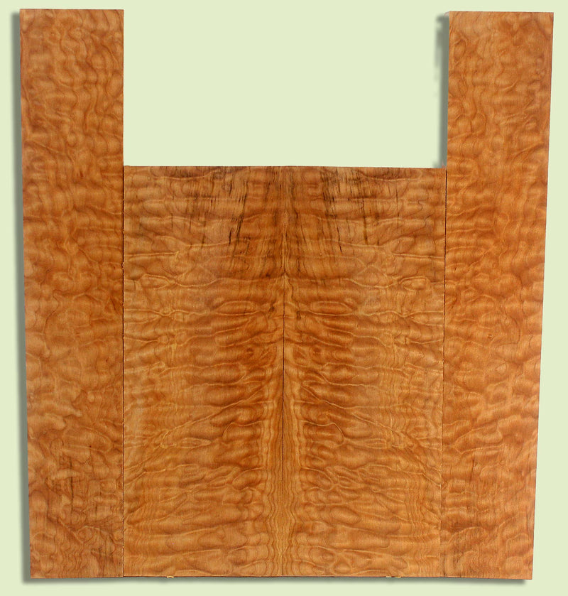 Maple Ukulele B&S set, Baritone or Tenor, Quilt Figure, 2 panels, each  0.18" x 6." x 15.75" and 2 sides  0.18" x 3.75" x 21.5"  S2S