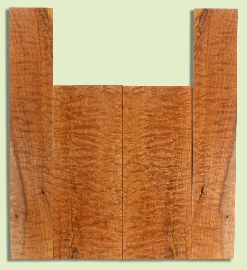 Maple Ukulele B&S set, Baritone or Tenor, Quilt Figure, 2 panels, each  0.18" x 6.25" x 16" and 2 sides  0.18" x 4" x 23"  S2S