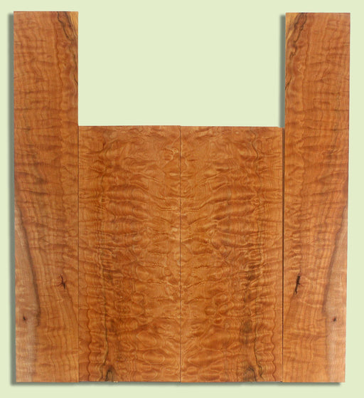 Maple Ukulele B&S set, Baritone or Tenor, Quilt Figure, 2 panels, each  0.18" x 6.25" x 16" and 2 sides  0.18" x 4" x 23"  S2S
