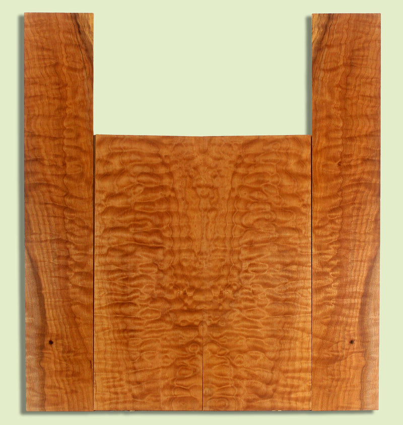 Maple Ukulele B&S set, Baritone or Tenor, Quilt Figure, 2 panels, each  0.18" x 6.25" x 16" and 2 sides  0.18" x 3.875" x 23"  S2S