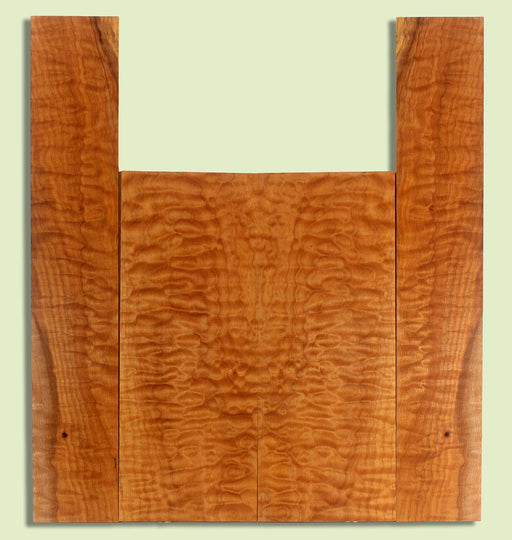 Maple Ukulele B&S set, Baritone or Tenor, Quilt Figure, 2 panels, each  0.18" x 6.25" x 16" and 2 sides  0.18" x 3.875" x 23"  S2S