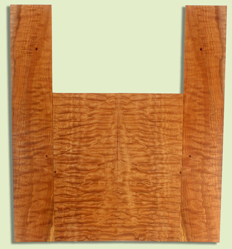 Maple Ukulele B&S set, Baritone or Tenor, Quilt Figure, 2 panels, each  0.18" x 6." x 14.5" and 2 sides  0.18" x 4" x 23"  S2S