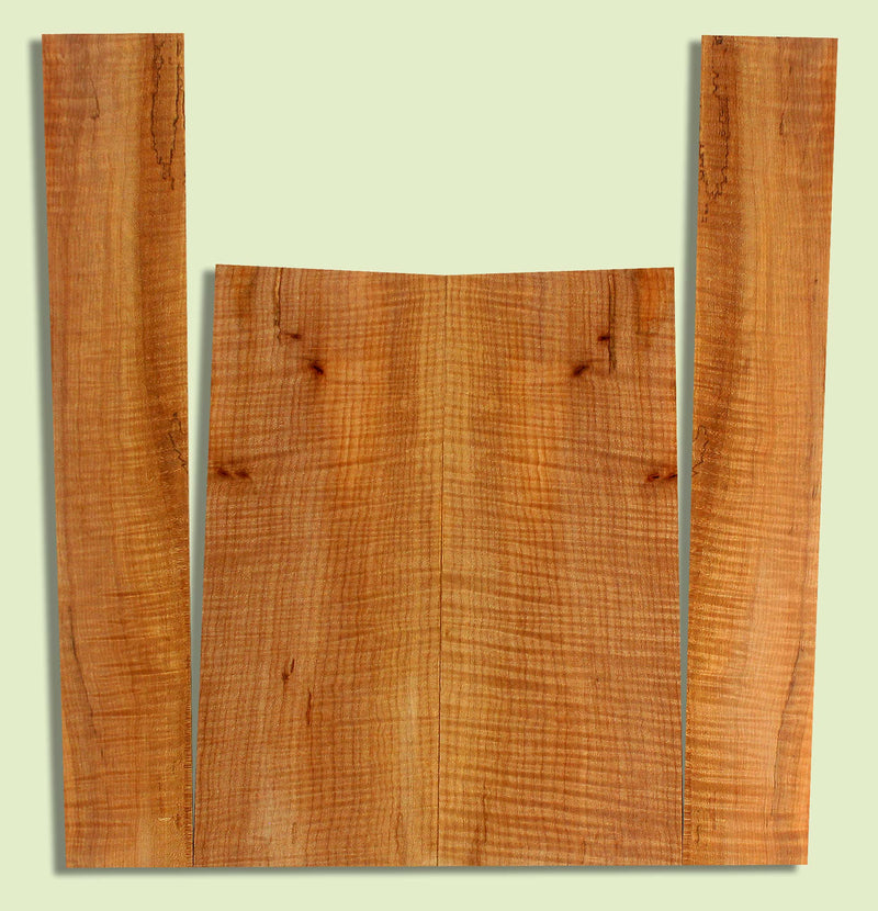 Maple Ukulele B&S set, Baritone or Tenor, Fiddleback,  2 panels, each  0.18" x 6.25" x 16" and 2 sides  0.18" x 3.5" x 22"  S2S