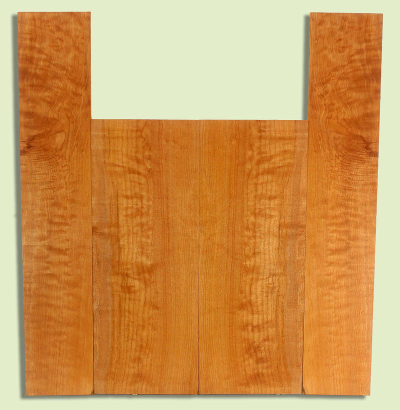 Maple Ukulele B&S set, Baritone or Tenor, Fiddleback Figure, 2 panels, each  0.18" x 6." x 16" and 2 sides  0.18" x 4" x 22"  S2S