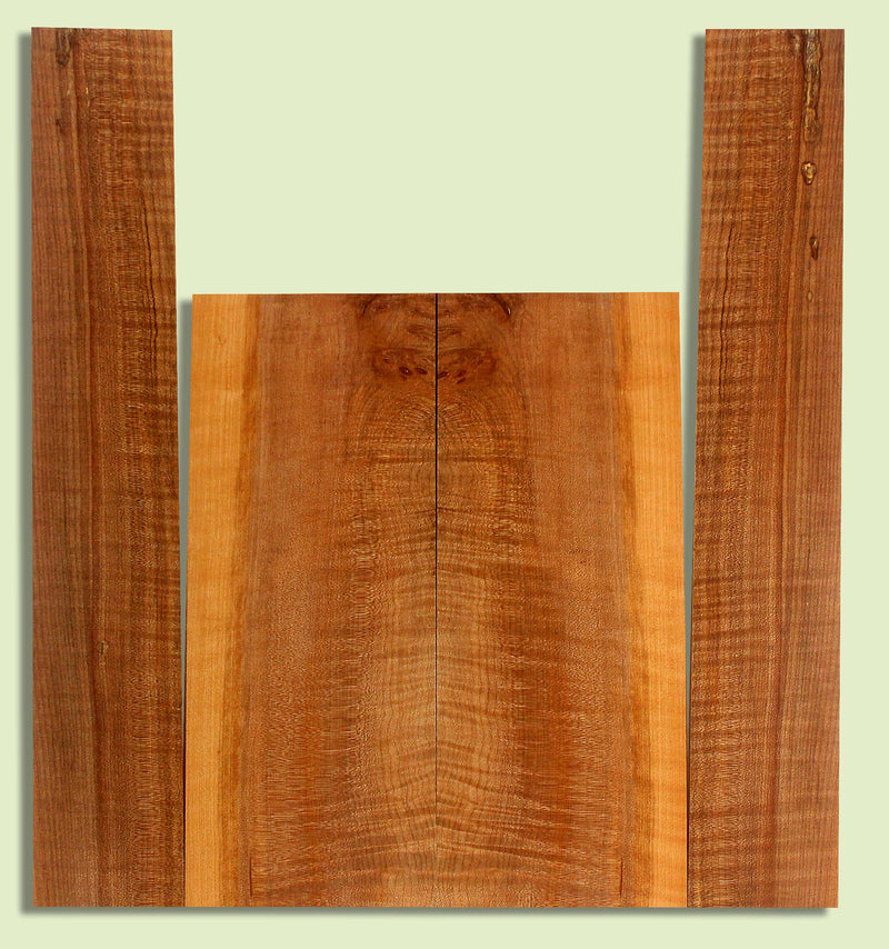 Maple Ukulele B&S set, Baritone or Tenor, Fiddleback Figure, 2 panels, each  0.18" x 6.25" x 16" and 2 sides  0.18" x 4" x 22.5"  S2S  