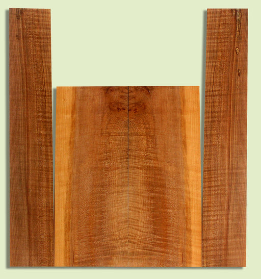 Maple Ukulele B&S set, Baritone or Tenor, Fiddleback Figure, 2 panels, each  0.18" x 6.25" x 16" and 2 sides  0.18" x 4" x 22.5"  S2S  