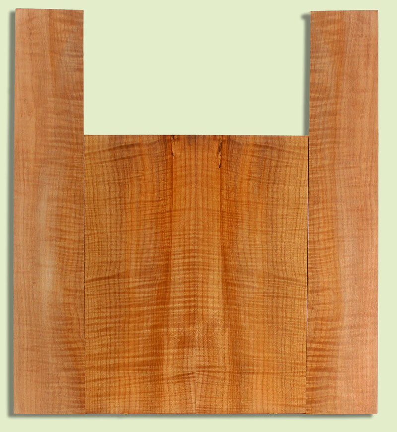 Maple Ukulele B&S set, Baritone or Tenor, Fiddleback Figure, 2 panels, each  0.18" x 6.25" x 16" and 2 sides  0.18" x 4" x 23"  S2S
