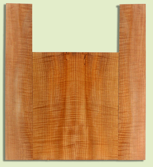 Maple Ukulele B&S set, Baritone or Tenor, Fiddleback Figure, 2 panels, each  0.18" x 6.25" x 16" and 2 sides  0.18" x 4" x 23"  S2S