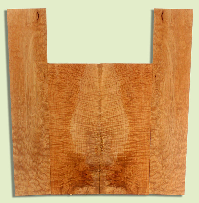 Maple Ukulele B&S set, Baritone or Tenor, Fiddleback Figure, 2 panels, each  0.18" x 6." x 16" and 2 sides  0.18" x 4.5" x 22.5"  S2S