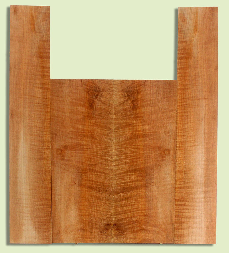 Maple Ukulele B&S set, Baritone or Tenor, Fiddleback Figure, 2 panels, each  0.18" x 6." x 16" and 2 sides  0.18" x 4" x 23"  S2S