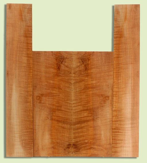 Maple Ukulele B&S set, Baritone or Tenor, Fiddleback Figure, 2 panels, each  0.18" x 6." x 16" and 2 sides  0.18" x 4" x 23"  S2S