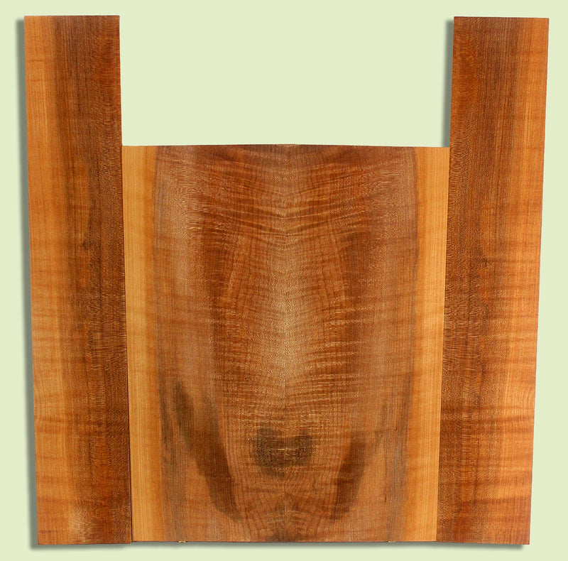 Maple Ukulele B&S set, Baritone or Tenor, Fiddleback Figure, 2 panels, each  0.18" x 6.25" x 16" and 2 sides  0.18" x 3.75" x 21"  S2S