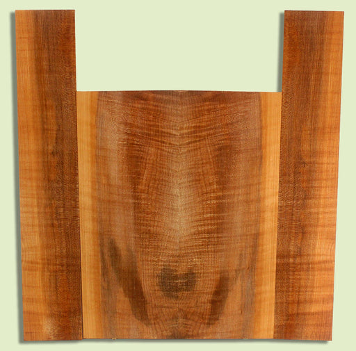 Maple Ukulele B&S set, Baritone or Tenor, Fiddleback Figure, 2 panels, each  0.18" x 6.25" x 16" and 2 sides  0.18" x 3.75" x 21"  S2S