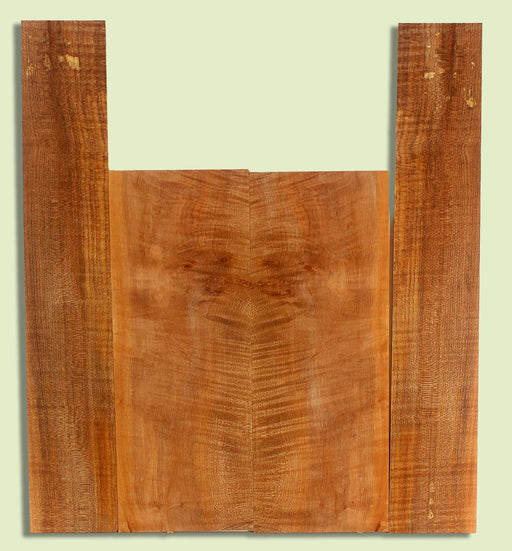 Maple Ukulele B&S set, Baritone or Tenor, Fiddleback Figure, 2 panels, each  0.18" x 6." x 16" and 2 sides  0.18" x 3.75" x 22.5"  S2S