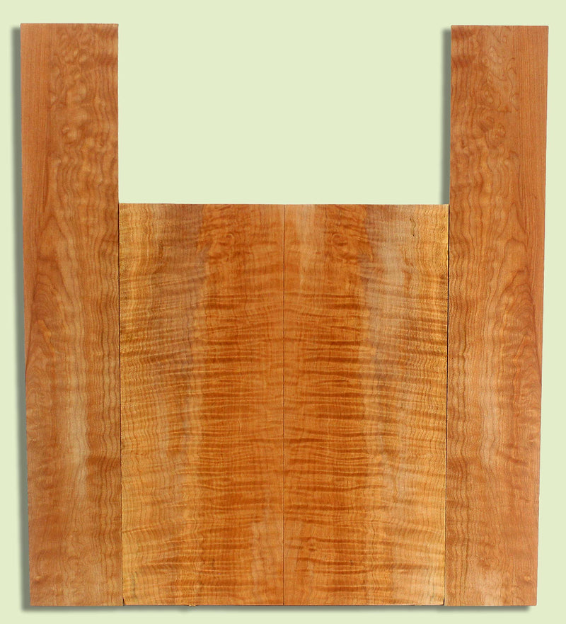 Maple Ukulele B&S set, Baritone or Tenor, Fiddleback Figure, 2 panels, each  0.18" x 6.25" x 16" and 2 sides  0.18" x 3.75" x 23"  S2S