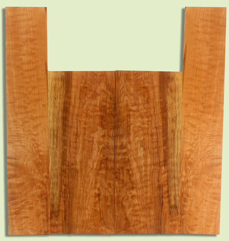 Maple Ukulele B&S set, Baritone or Tenor, Fiddleback Figure, 2 panels, each  0.18" x 6.25" x 16" and 2 sides  0.18" x 4" x 22"  S2S