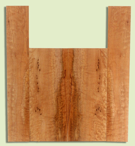 Maple Ukulele B&S set, Baritone or Tenor, Fiddleback Figure, 2 panels, each  0.18" x 6.5" x 16" and 2 sides  0.18" x 3.75" x 23"  S2S