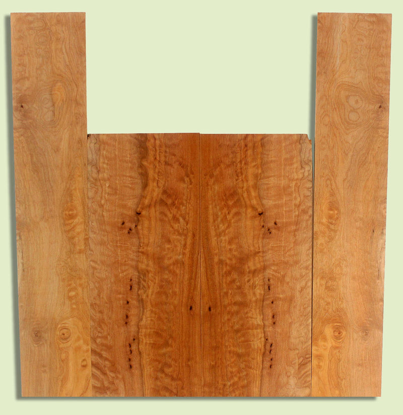 Maple Ukulele B&S set, Baritone or Tenor, Fiddleback, 2 panels, each  0.18" x 6.5" x 16" and 2 sides  0.18" x 4.25" x 23"  S2S