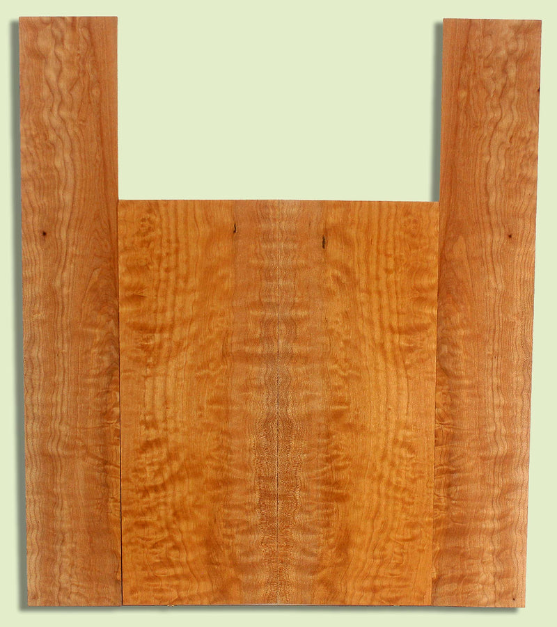 Maple Ukulele B&S set, Baritone or Tenor, Fiddleback Figure, 2 panels, each  0.18" x 6." x 16" and 2 sides  0.18" x 3.75" x 23"  S2S