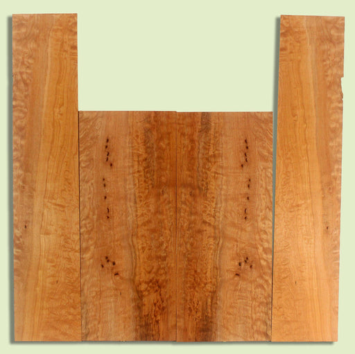 Maple Ukulele B&S set, Baritone or Tenor, Fiddleback, 2 panels, each  0.18" x 6.5" x 16" and 2 sides  0.18" x 4.5" x 22.5"  S2S