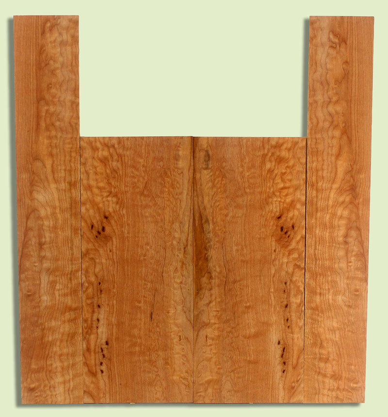 Maple Ukulele B&S set, Baritone or Tenor, Fiddleback, 2 panels, each  0.18" x 6.5" x 16" and 2 sides  0.18" x 3.75" x 23"  S2S