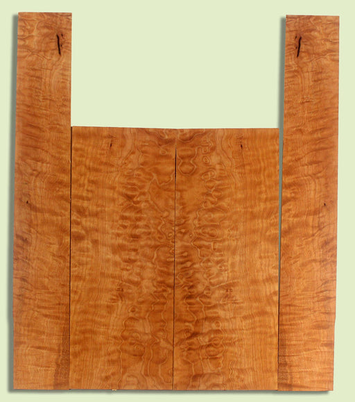 Maple Ukulele B&S set, Baritone or Tenor, Fiddleback Figure, 2 panels, each  0.18" x 6.25" x 16" and 2 sides  0.18" x 3.5" x 23"  S2S