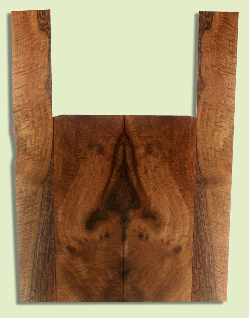 Walnut Guitar B&S set, Dreadnought, Outstanding Figure,  2 panels, each  0.18" x 8.5" x 23.125" and 2 sides  0.18" x 4.5" x 35.75"  S2S