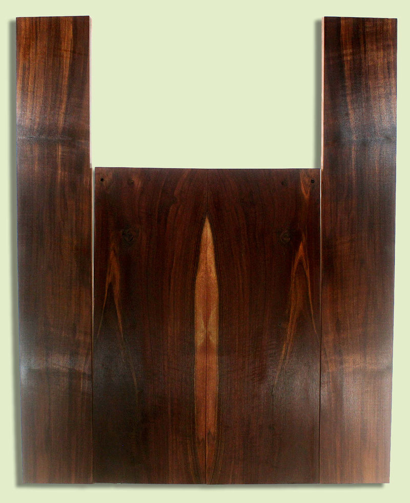 Claro Walnut B&S set, Dreadnought,  Grove Recovery,  2 panels, each  0.18" x 8.5" x 24.25" and 2 sides  0.18" x 5.5" x 35.75"  S2S
