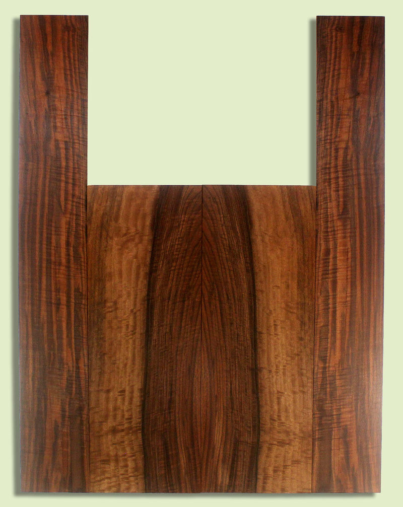 Walnut Guitar B&S set, Dreadnought, Outstanding Figure,  2 panels, each  0.18" x 8.375" x 23" and 2 sides  0.18" x 5.125" x 35.75"  S2S
