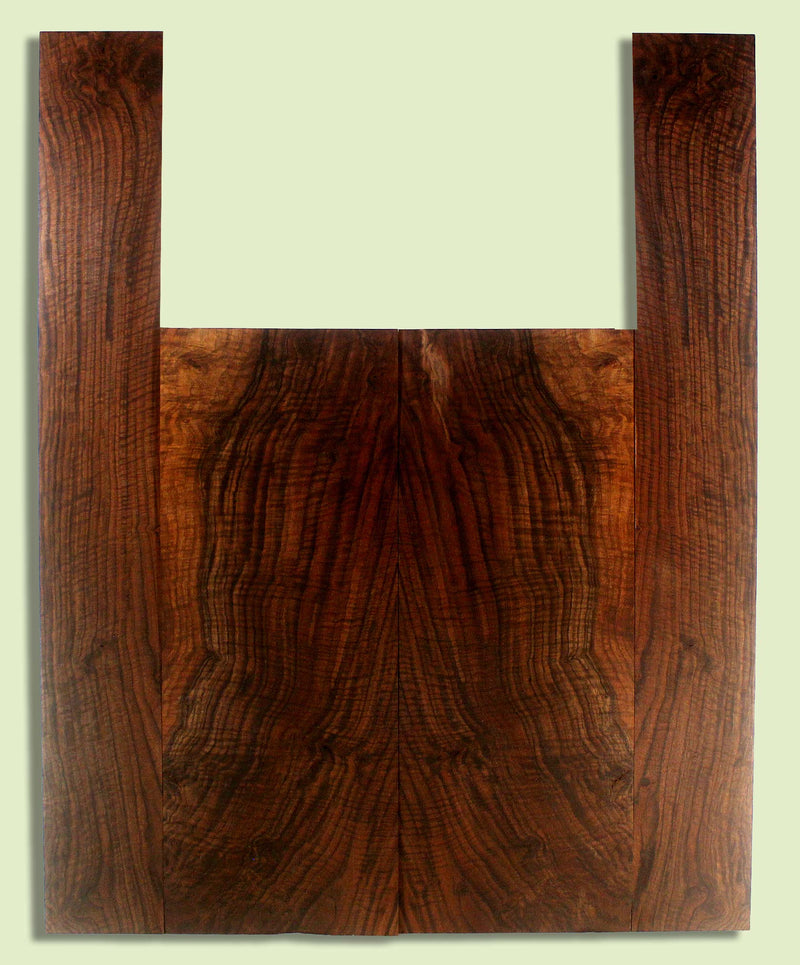 Walnut Guitar B&S set, Dreadnought, Outstanding Figure,  2 panels, each  0.18" x 9.25" x 24" and 2 sides  0.18" x 5" x 35.75"  S2S