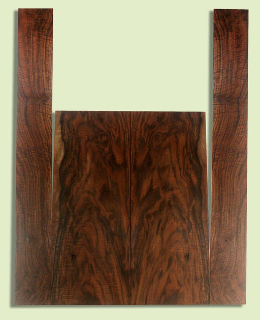 Walnut Guitar B&S set, Dreadnought, Outstanding Figure,  2 panels, each  0.18" x 9.25" x 23.625" and 2 sides  0.18" x 4.5" x 35.75"  S2S
