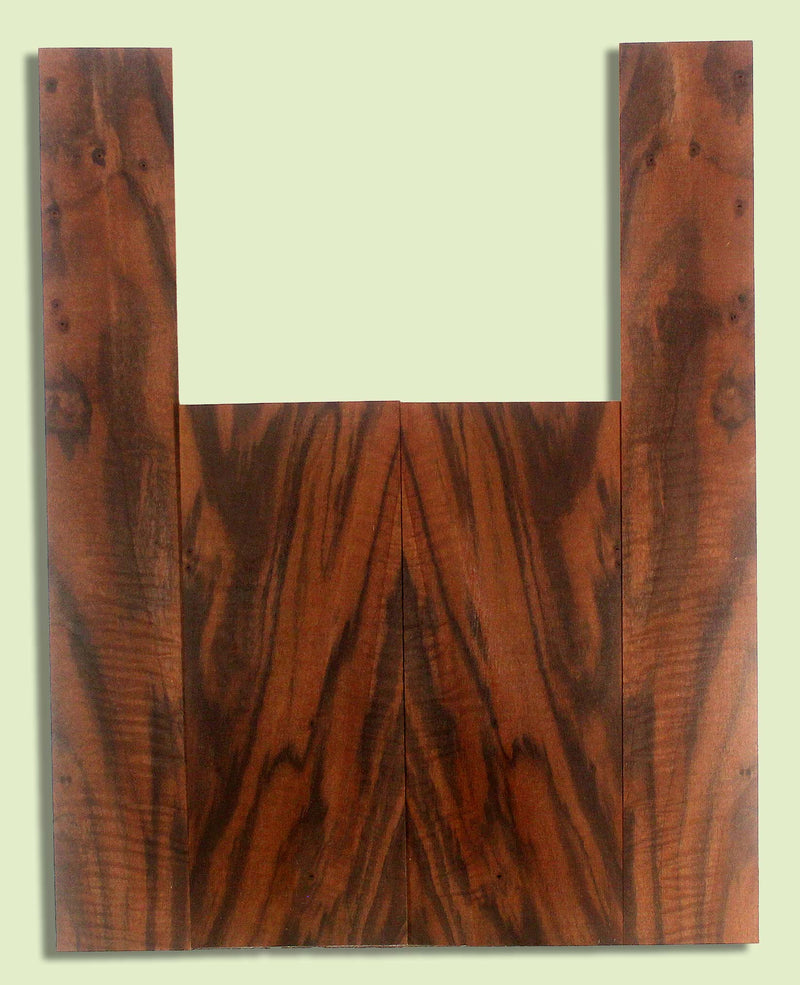 Walnut Ukulele B&S set, Tenor, Excellent Figure, Grove Salvage,  2 panels, each  0.18" x 5.5" x 14" and 2 sides  0.18" x 3.375" x 23"  S2S