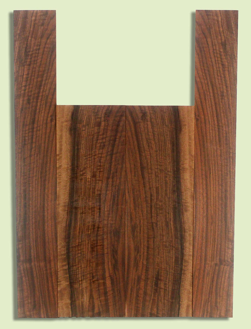 Walnut Ukulele B&S set, Tenor, Excellent Figure, Grove Salvage,  2 panels, each  0.18" x 5" x 16" and 2 sides  0.18" x 3" x 23"  S2S