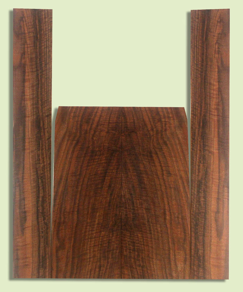 Walnut Ukulele B&S set, Baritone or Tenor, Excellent Figure, Grove Salvage,  2 panels, each  0.18" x 5.5" x 15" and 2 sides  0.18" x 3.25" x 23"  S2S