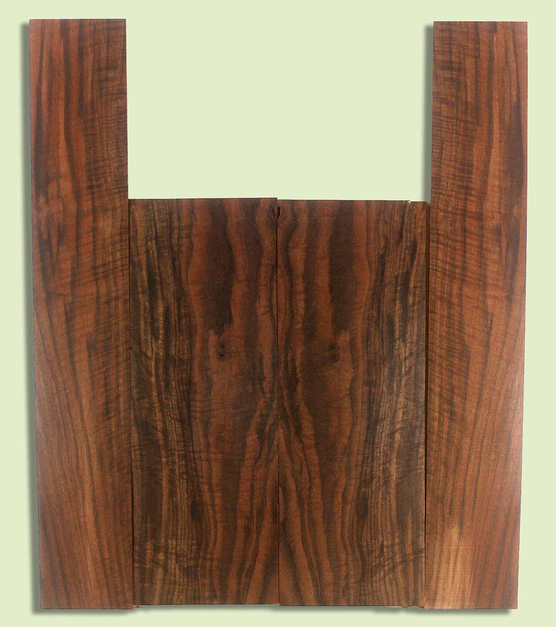 Walnut Ukulele B&S set, Baritone or Tenor, Excellent Figure, Grove Salvage,  2 panels, each  0.18" x 5.75." x 16" and 2 sides  0.18" x 3.75" x 23"  S2S
