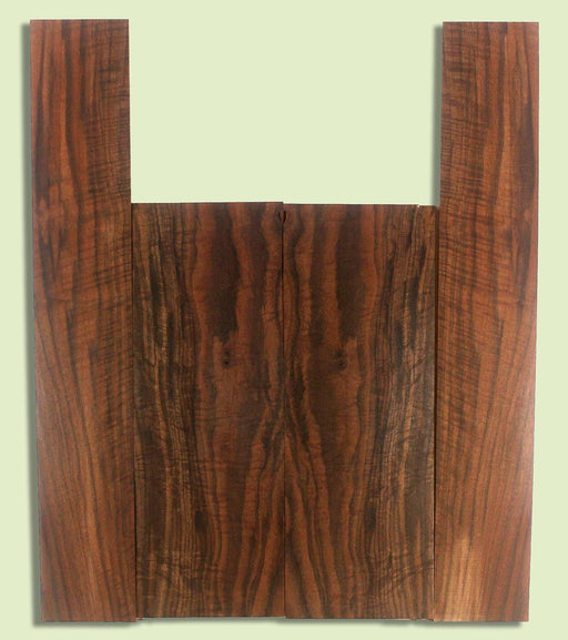 Walnut Ukulele B&S set, Baritone or Tenor, Excellent Figure, Grove Salvage,  2 panels, each  0.18" x 5.75." x 16" and 2 sides  0.18" x 3.75" x 23"  S2S
